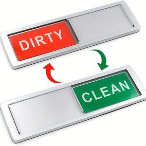 Dishwasher Magnet Clean Dirty Sign, Strong Magnet for Dishwasher, Sleek Design
